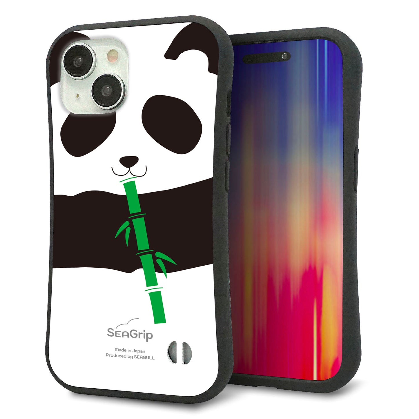 iPhone15 スマホケース 「SEA Grip」 グリップケース Sライン 【FD817 パンダ817】 UV印刷