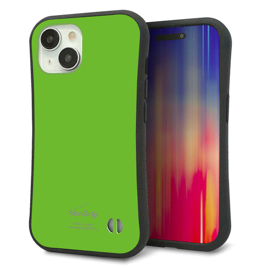iPhone15 スマホケース 「SEA Grip」 グリップケース Sライン 【KM914 ポップカラー(ライム)】 UV印刷