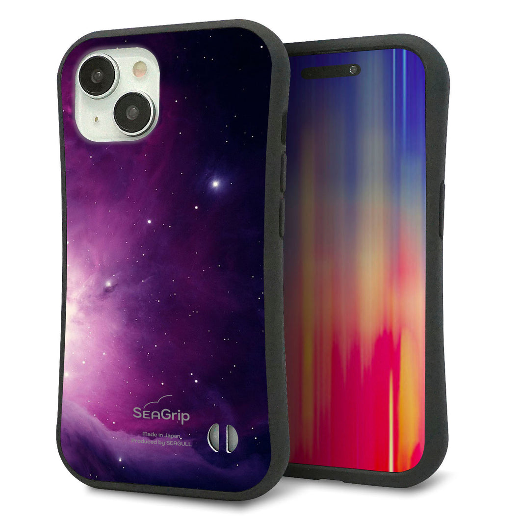 iPhone15 スマホケース 「SEA Grip」 グリップケース Sライン 【KM925 Galaxias Purple】 UV印刷