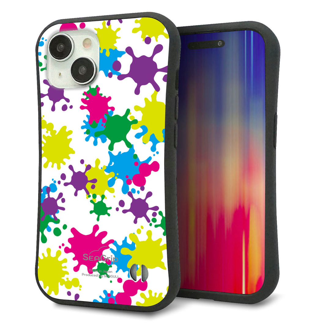 iPhone15 スマホケース 「SEA Grip」 グリップケース Sライン 【MA878 ペイントホワイト】 UV印刷