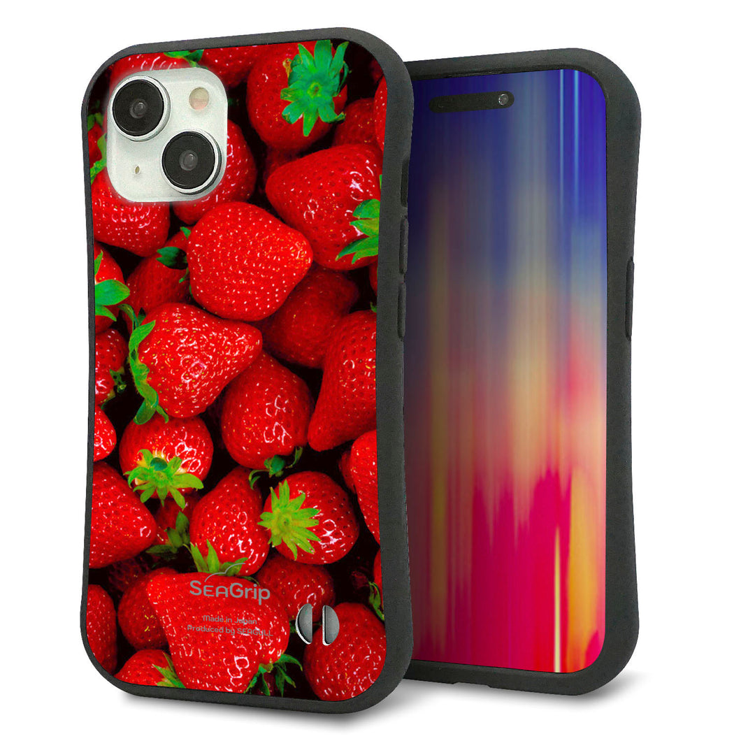 iPhone15 スマホケース 「SEA Grip」 グリップケース Sライン 【MA881 ストロベリー】 UV印刷