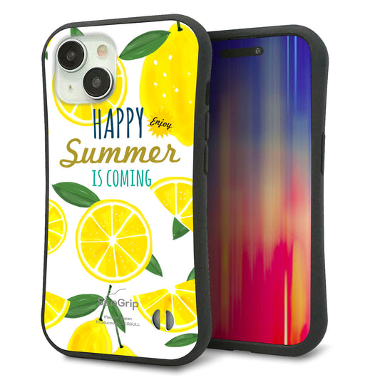 iPhone15 スマホケース 「SEA Grip」 グリップケース Sライン 【SC955 ハッピーサマー レモン】 UV印刷