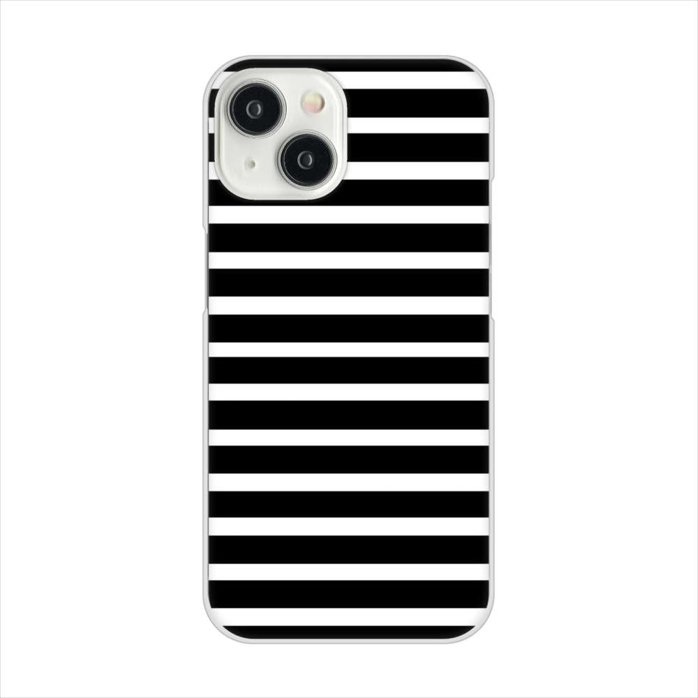 iPhone15 高画質仕上げ 背面印刷 ハードケースシンプルボーダー