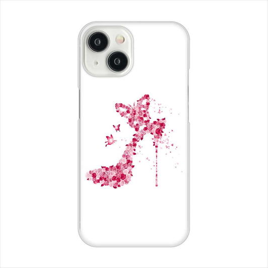 iPhone15 高画質仕上げ 背面印刷 ハードケース 【387 薔薇のハイヒール】