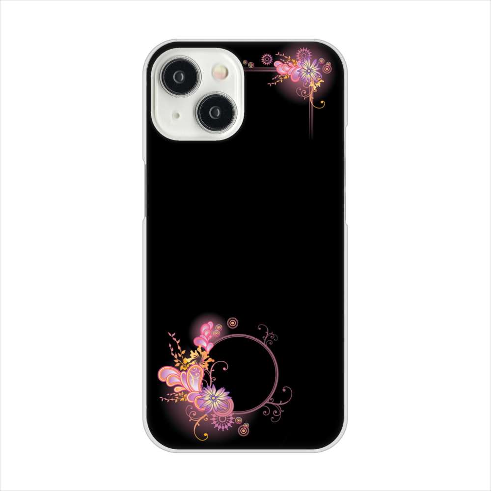 iPhone15 高画質仕上げ 背面印刷 ハードケース 【437 華のフレーム】