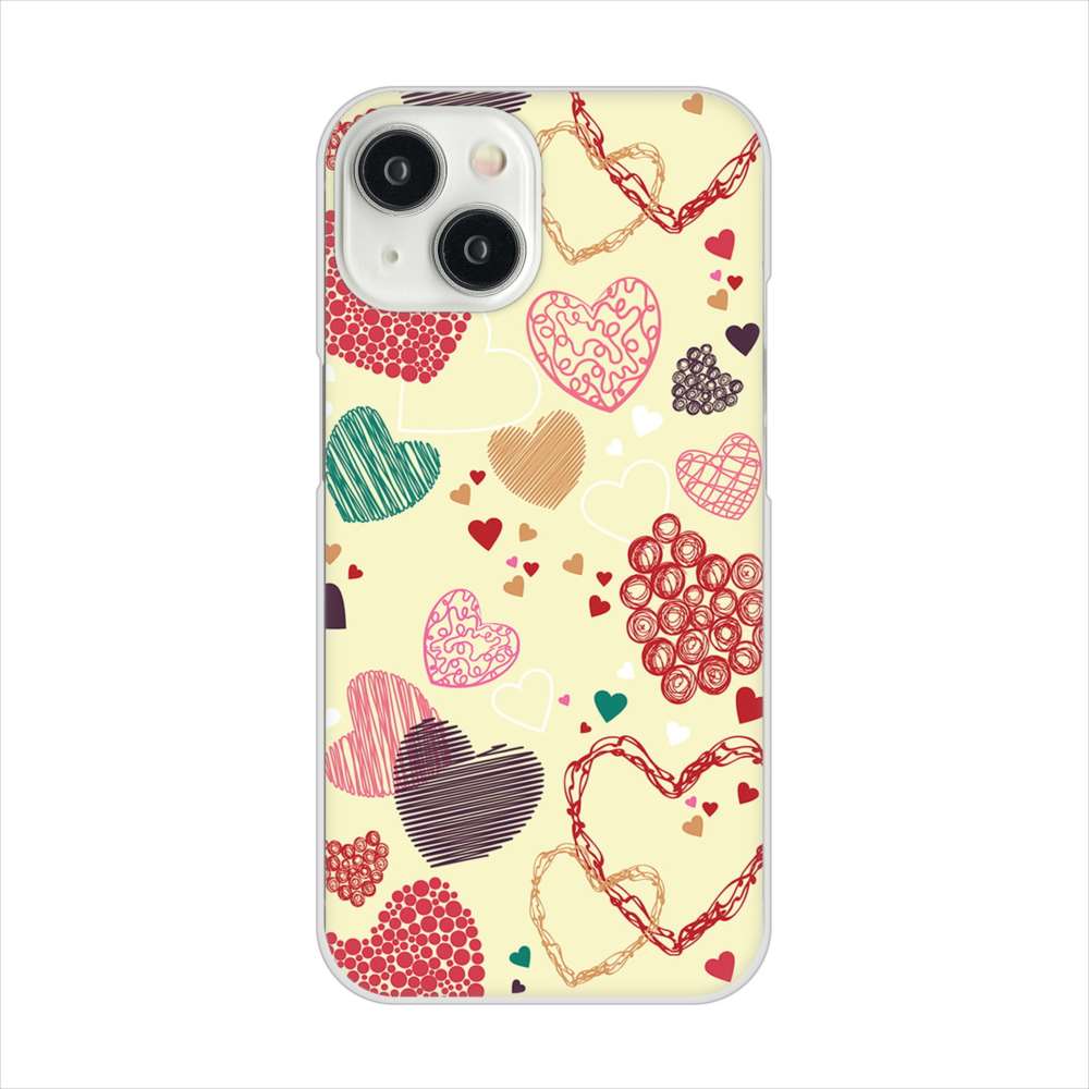 iPhone15 高画質仕上げ 背面印刷 ハードケース 【480 素朴なハート】