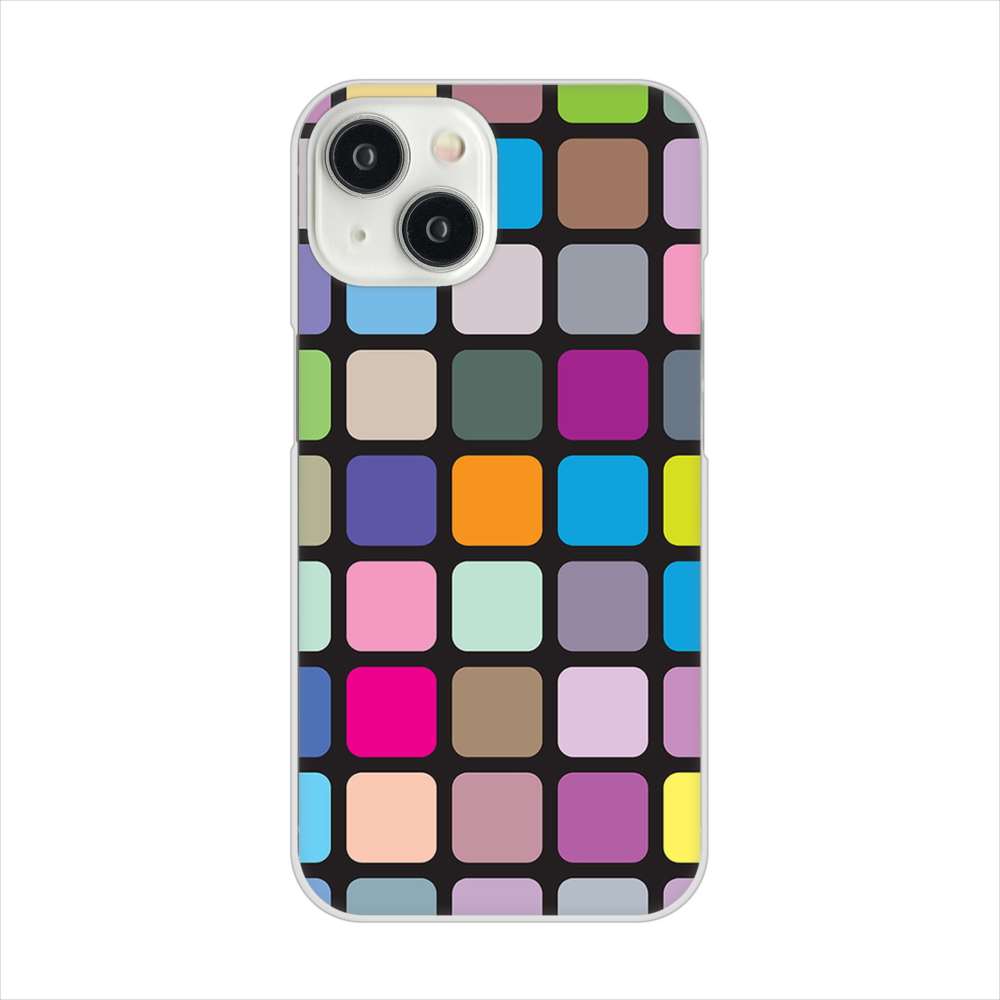 iPhone15 高画質仕上げ 背面印刷 ハードケース 【509 カラースクエア】