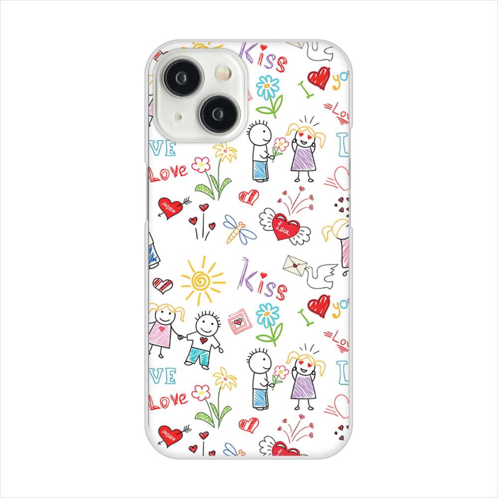 iPhone15 高画質仕上げ 背面印刷 ハードケースカップル&ファミリー