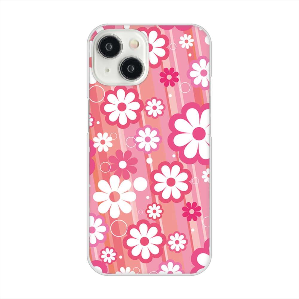 iPhone15 高画質仕上げ 背面印刷 ハードケース 【751 マーガレット(ピンク系)】