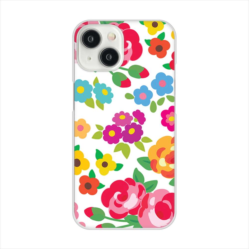 iPhone15 高画質仕上げ 背面印刷 ハードケース 【776 5月のフラワーガーデン】