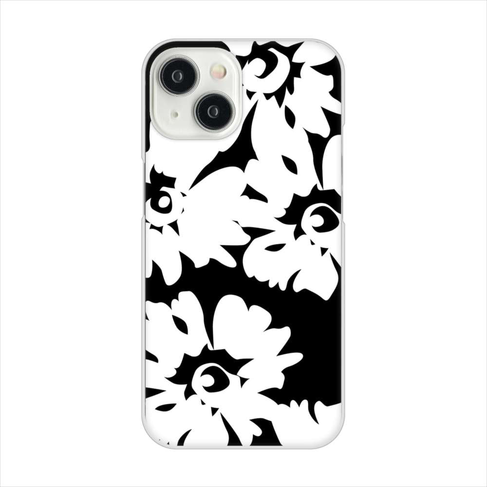 iPhone15 高画質仕上げ 背面印刷 ハードケース 【1215 モダンフラワー】