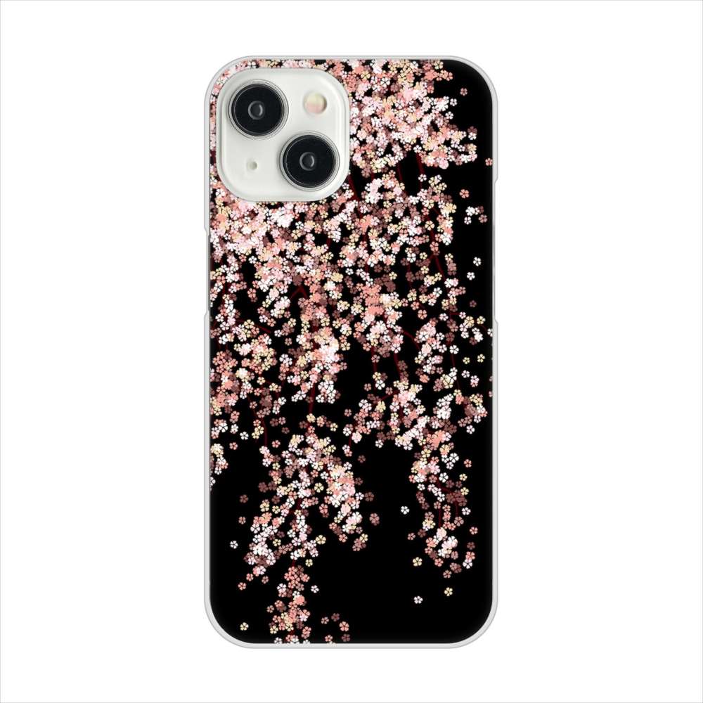 iPhone15 高画質仕上げ 背面印刷 ハードケース 【1244 しだれ桜】