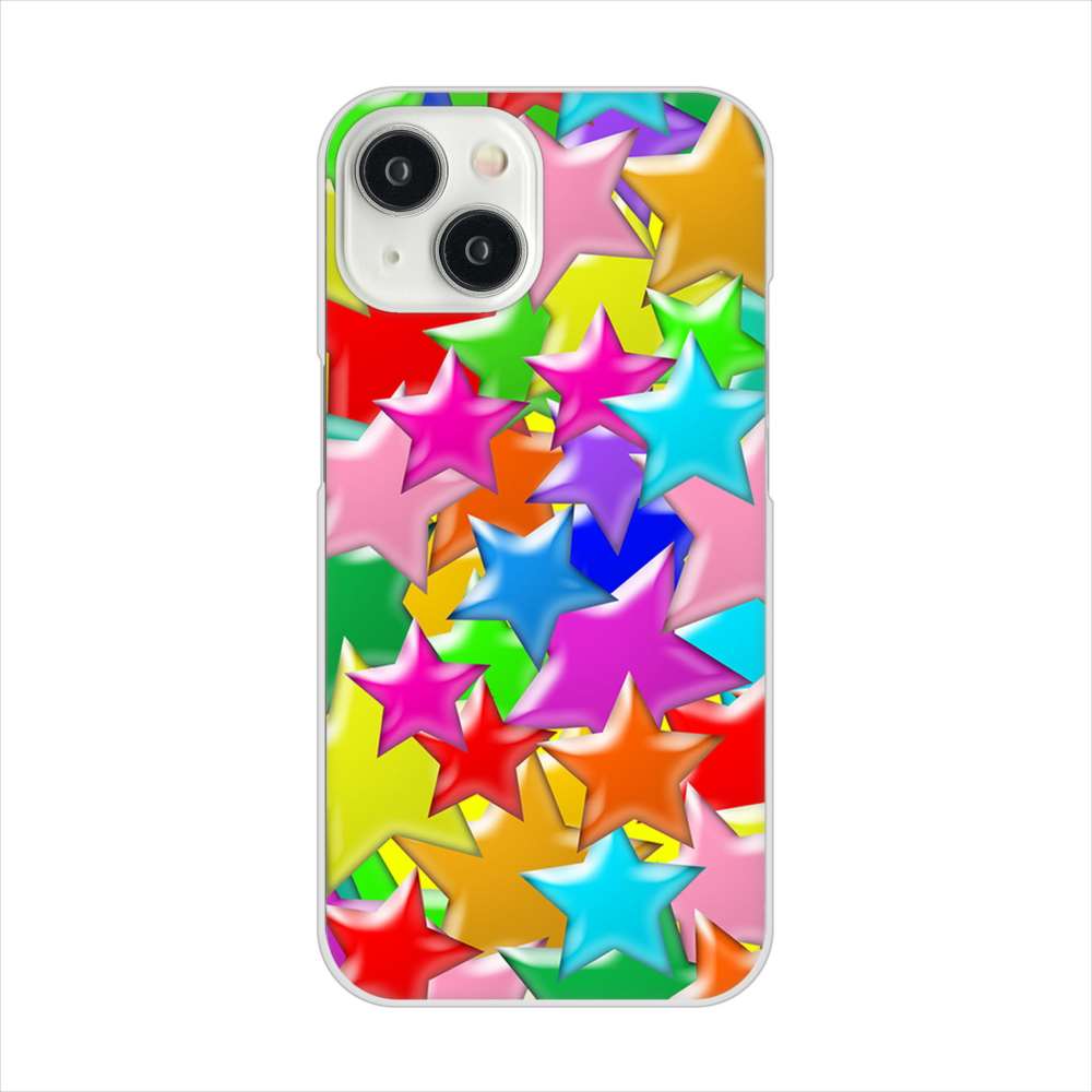 iPhone15 高画質仕上げ 背面印刷 ハードケース 【1293 ランダムスター】