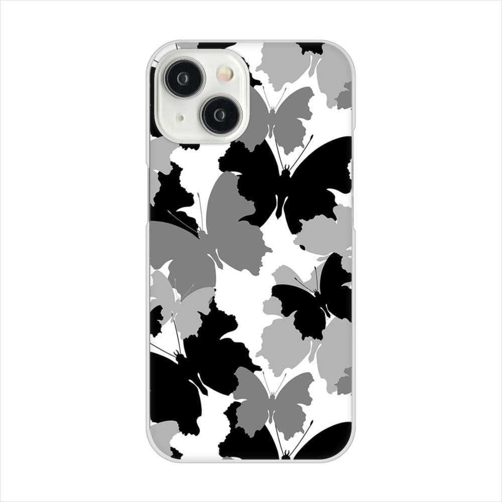 iPhone15 高画質仕上げ 背面印刷 ハードケース 【1336 夜の蝶】