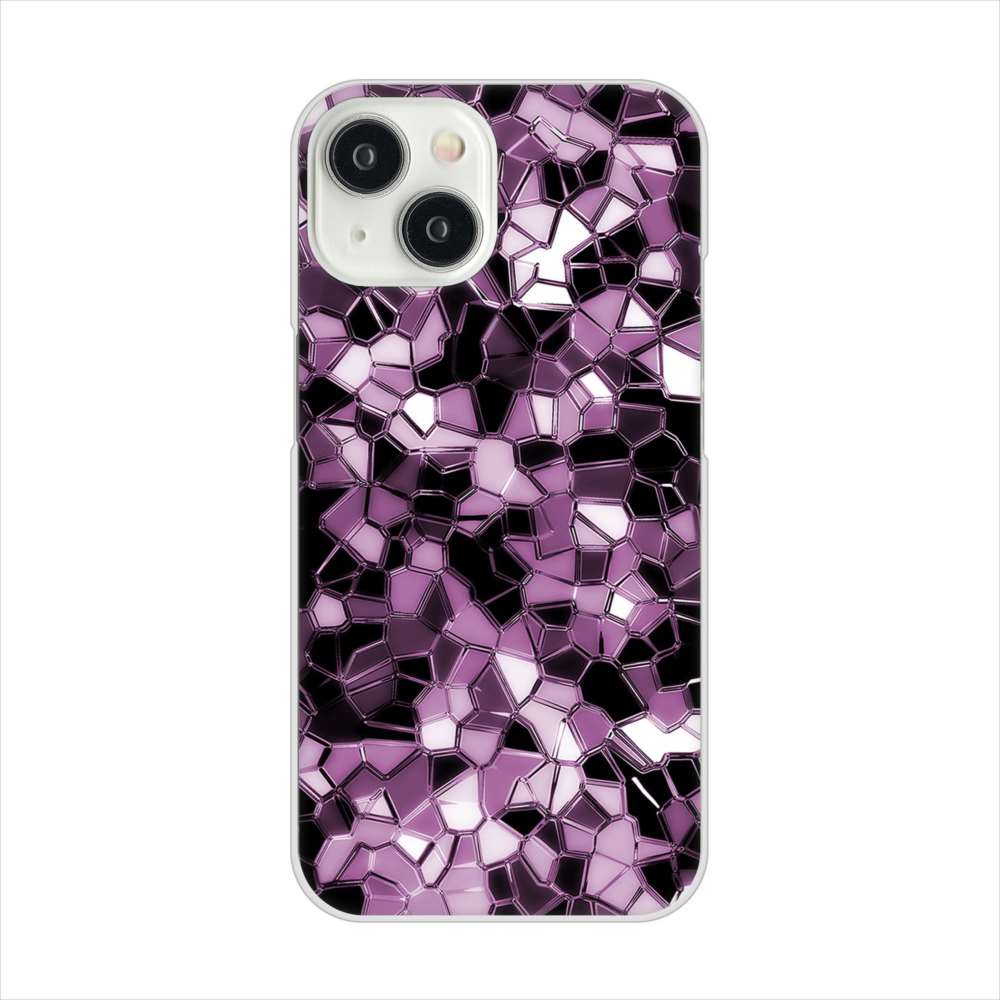 iPhone15 高画質仕上げ 背面印刷 ハードケース 【EK837 テクニカルミラーパープル】