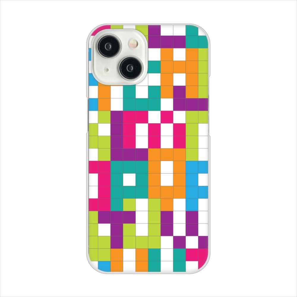 iPhone15 高画質仕上げ 背面印刷 ハードケース 【IB916 ブロックアルファベット】