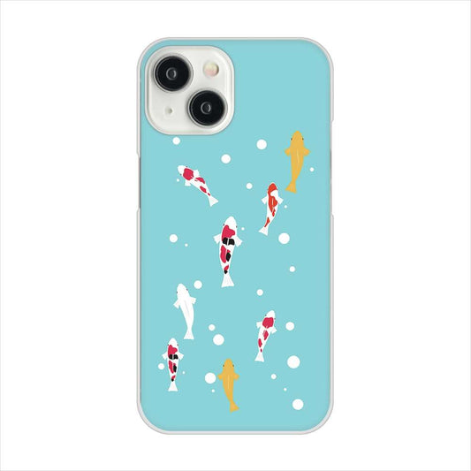iPhone15 高画質仕上げ 背面印刷 ハードケース 【KG800 コイの遊泳】
