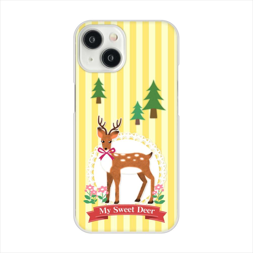 iPhone15 高画質仕上げ 背面印刷 ハードケース 【SC826 森の鹿】