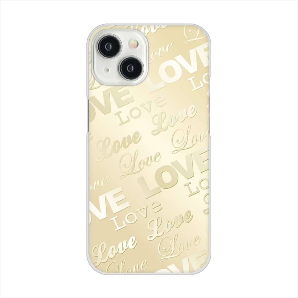 iPhone15 高画質仕上げ 背面印刷 ハードケースエンボス風LOVEリンク