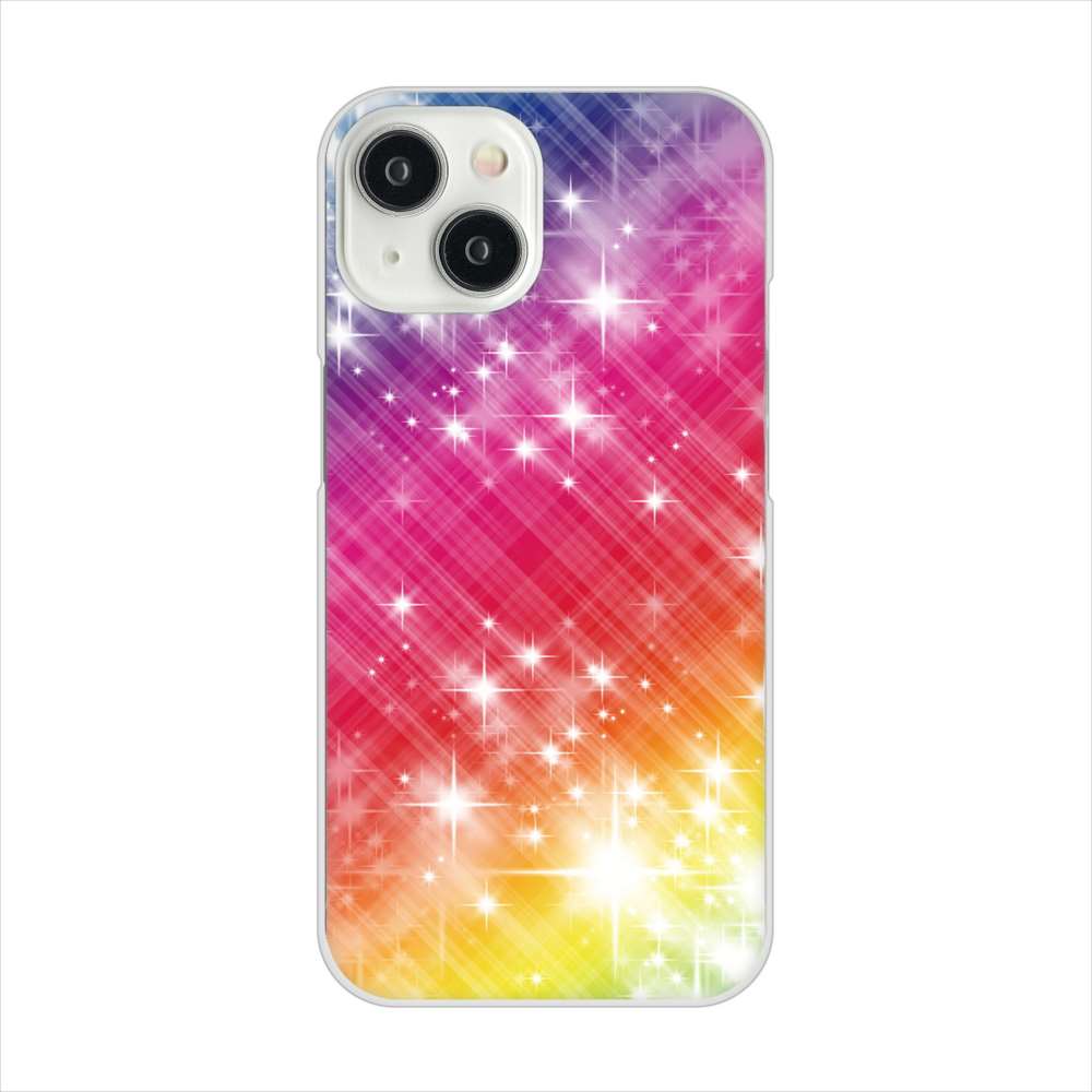 iPhone15 高画質仕上げ 背面印刷 ハードケース 【VA872 レインボーフレーム】