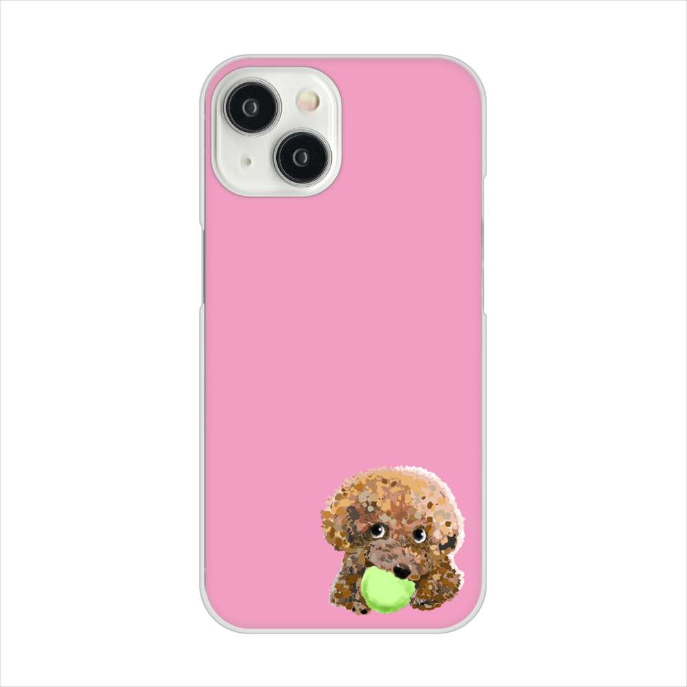 iPhone15 高画質仕上げ 背面印刷 ハードケーストイプードル&ボール