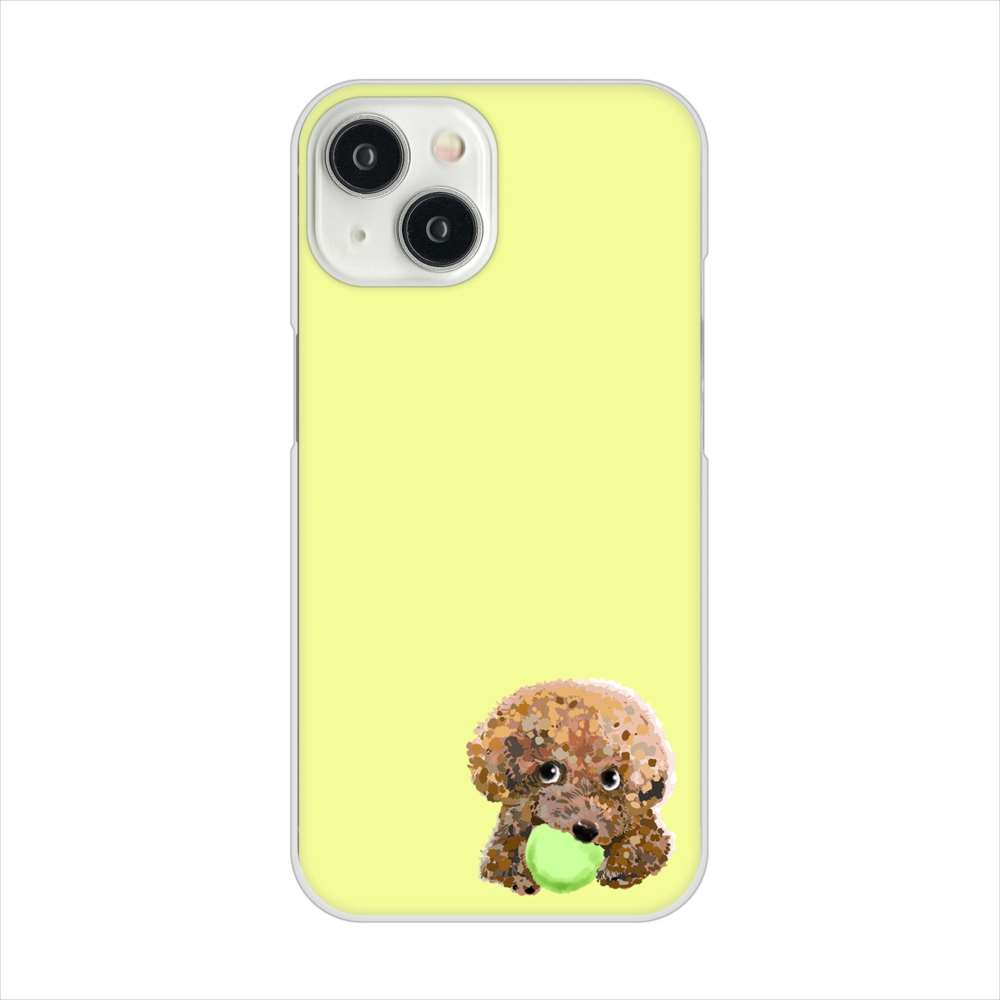 iPhone15 高画質仕上げ 背面印刷 ハードケーストイプードル&ボール