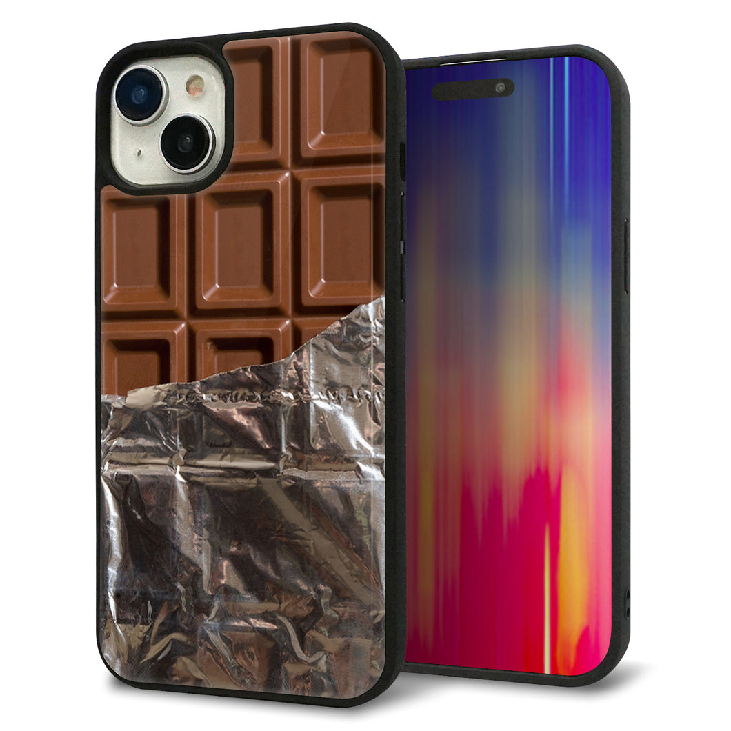 iPhone15 Plus 強化ガラス&TPUスマホケース ガラプリ【451 板チョコ】