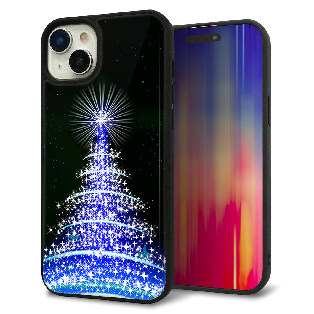 iPhone15 Plus 強化ガラス&TPUスマホケース ガラプリ【589 ブルーライトツリー】