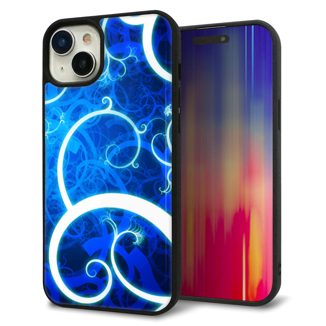 iPhone15 Plus 強化ガラス&TPUスマホケース ガラプリ【EK850 神秘の草】