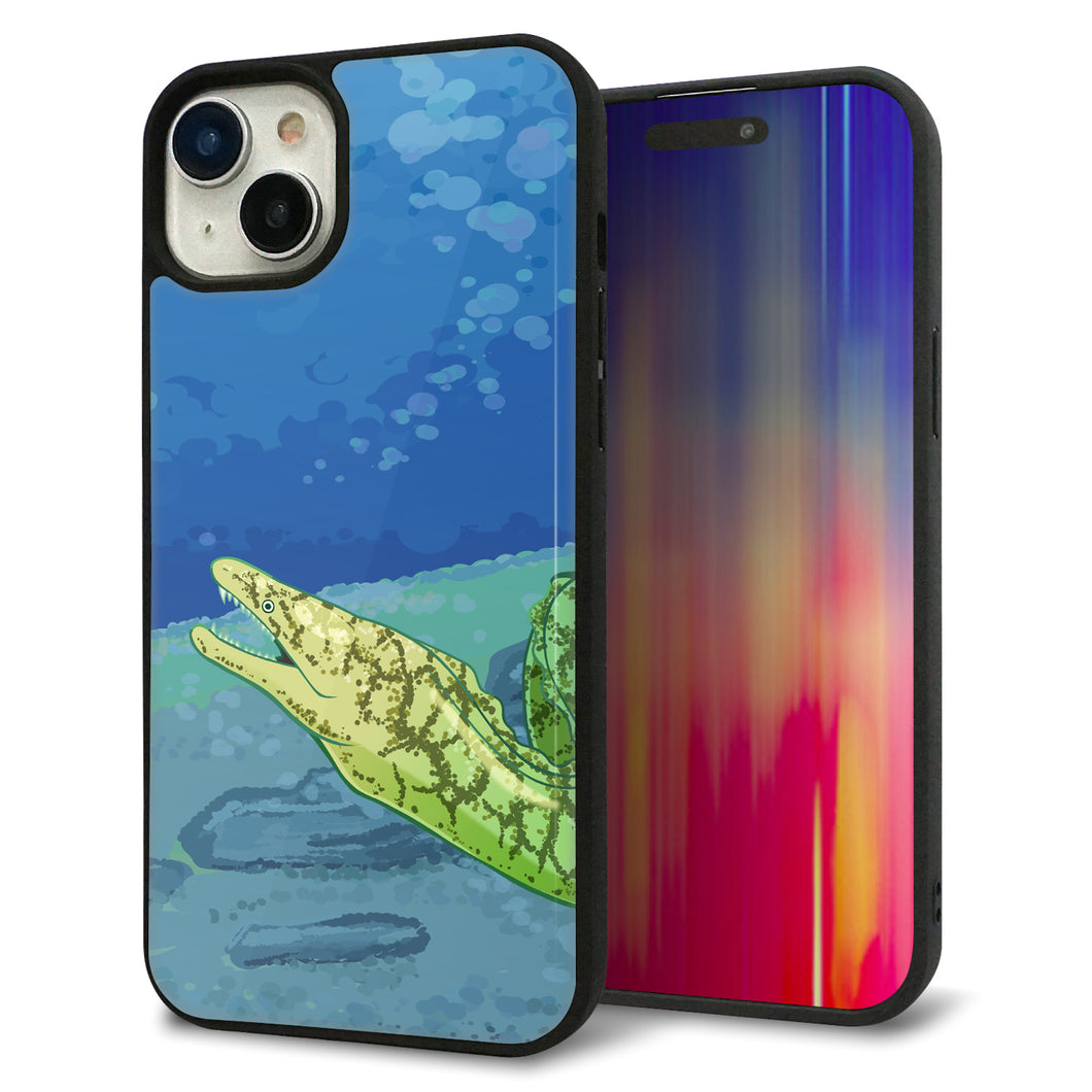 iPhone15 Plus 強化ガラス&TPUスマホケース ガラプリ【HA260 ポケットアクアリウム ウツボ】