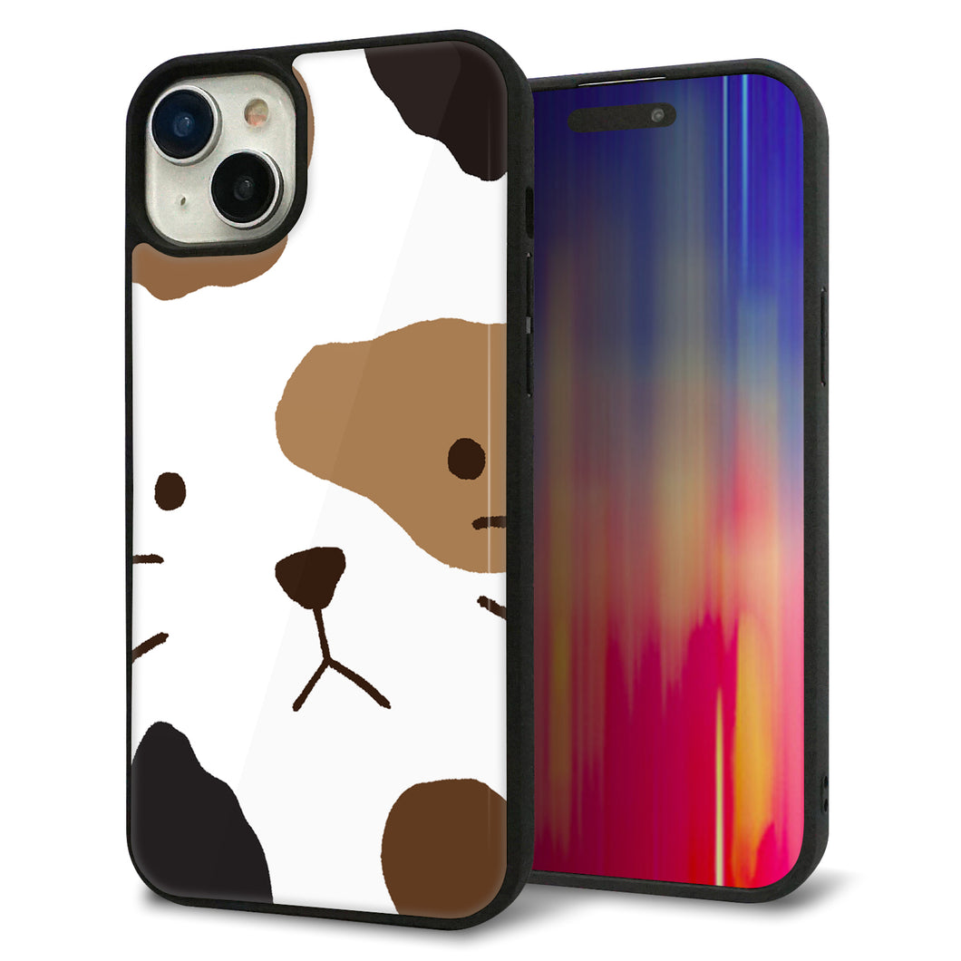 iPhone15 Plus 強化ガラス&TPUスマホケース ガラプリ【IA801 みけ】