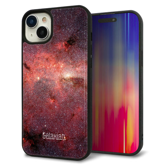 iPhone15 Plus 強化ガラス＆TPUスマホケース ガラプリ【KM923 Galaxias Red】