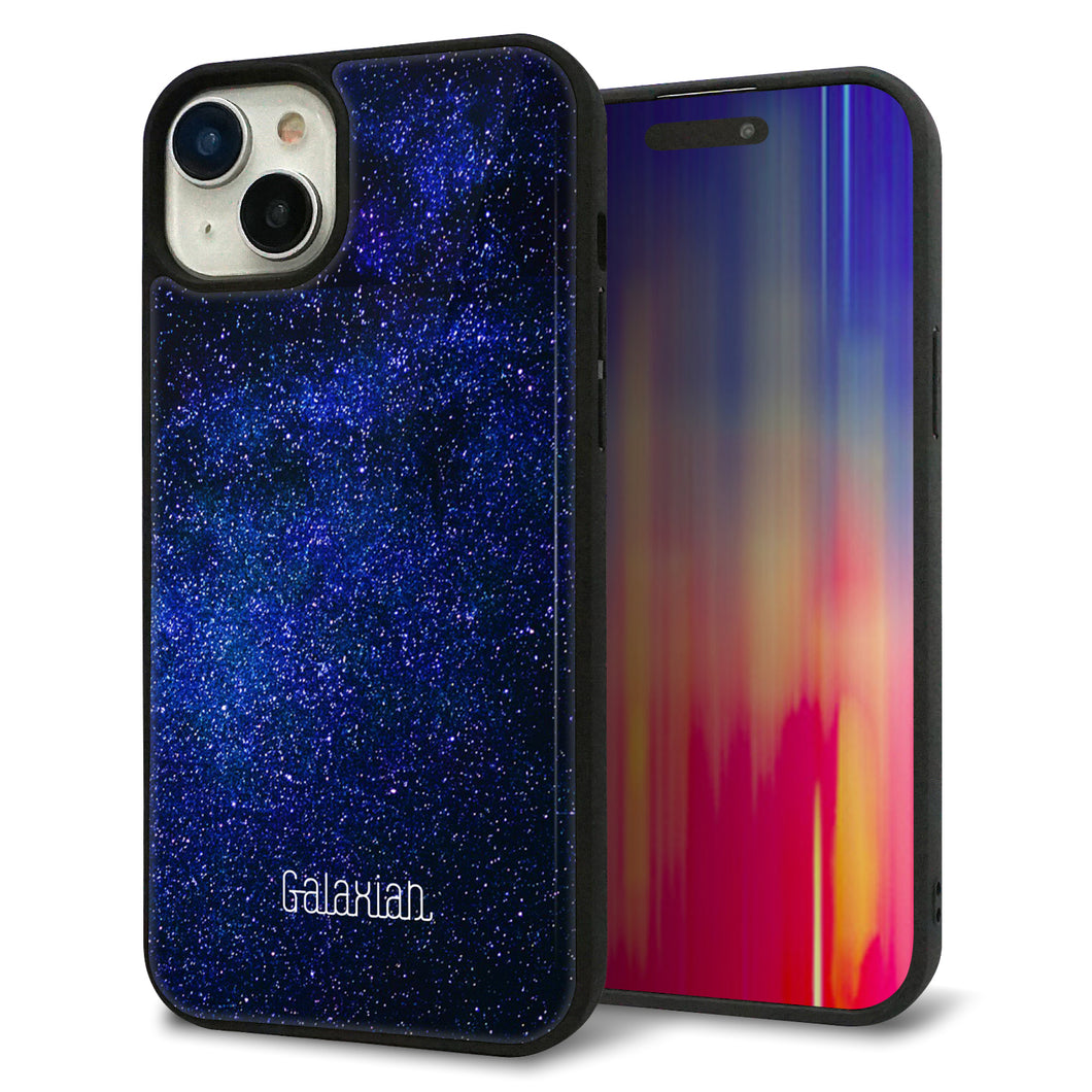 iPhone15 Plus 強化ガラス&TPUスマホケース ガラプリ【KM924 Galaxias Blue】