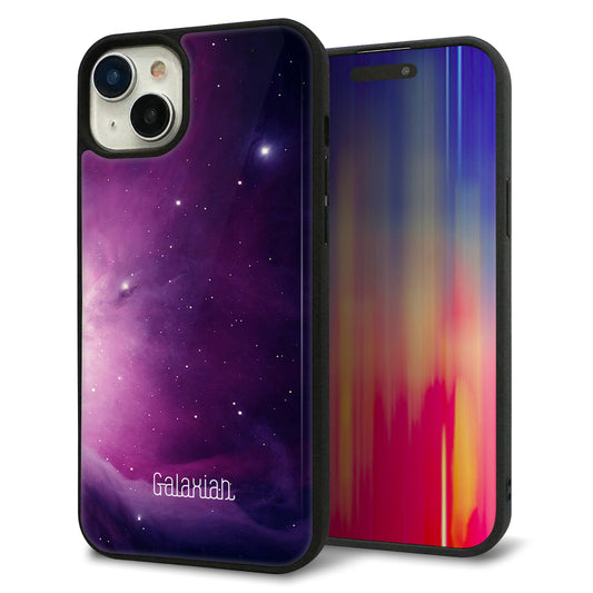 iPhone15 Plus 強化ガラス＆TPUスマホケース ガラプリ【KM925 Galaxias Purple】