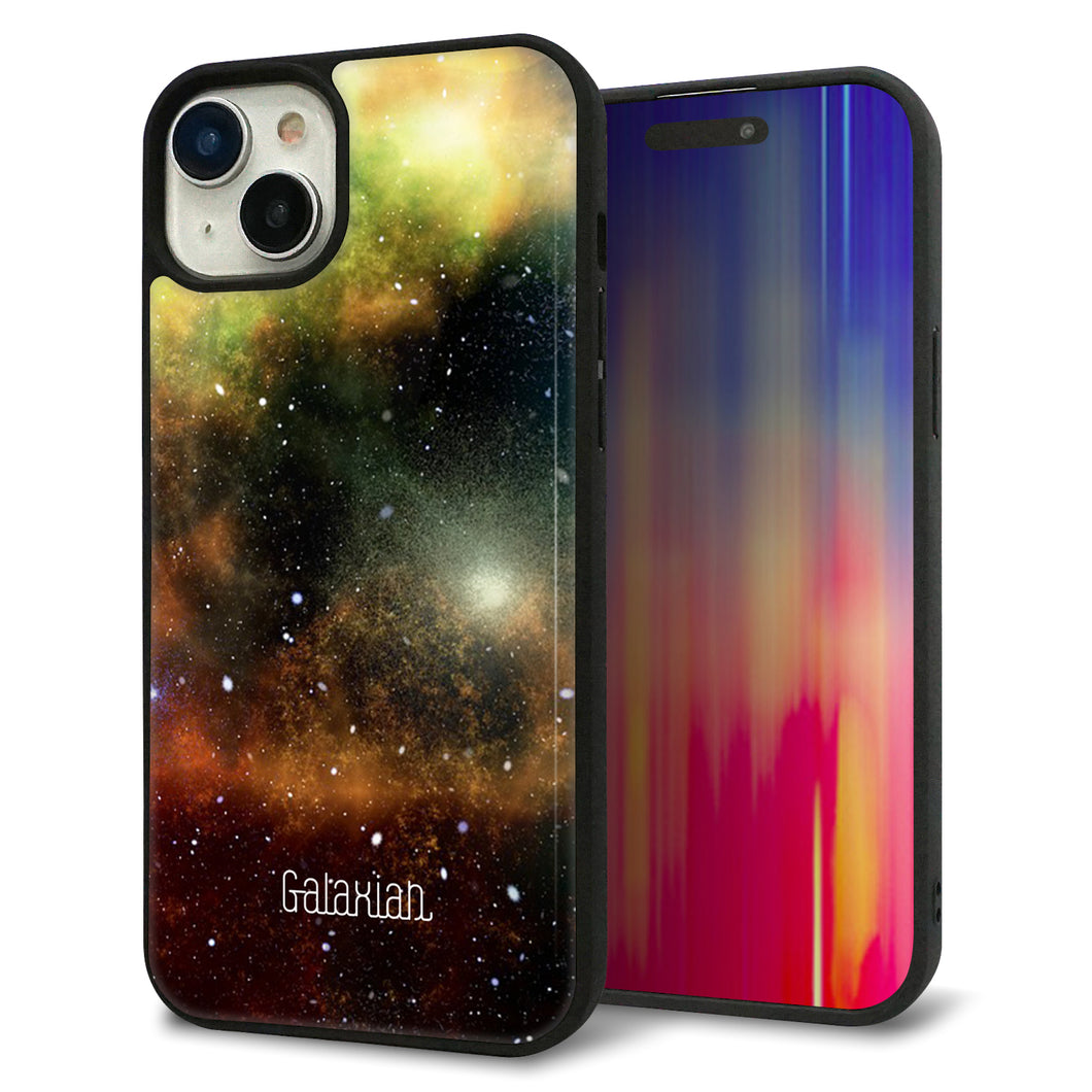 iPhone15 Plus 強化ガラス&TPUスマホケース ガラプリ【KM926 Galaxias Yellow】