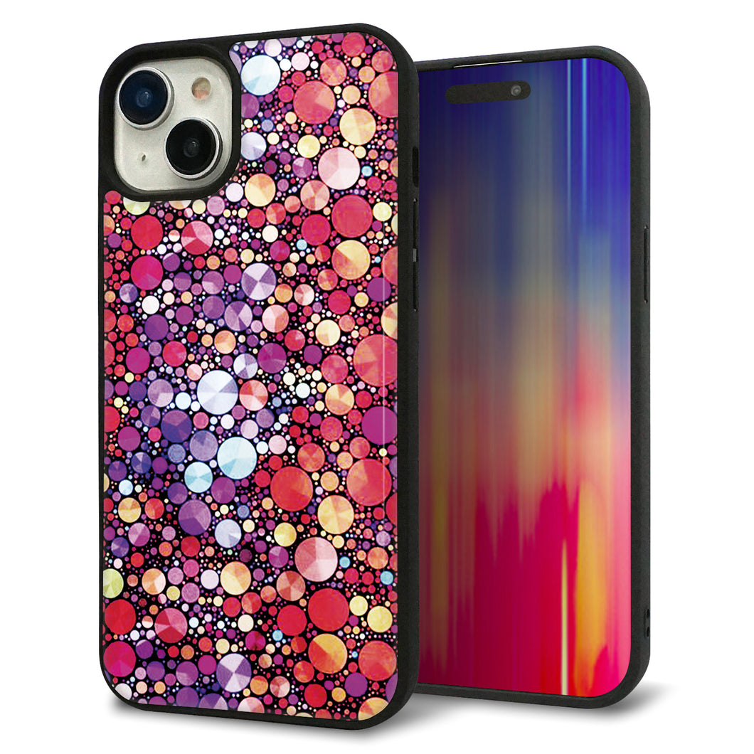 iPhone15 Plus 強化ガラス&TPUスマホケース ガラプリ【MA954 パターン柄 B】