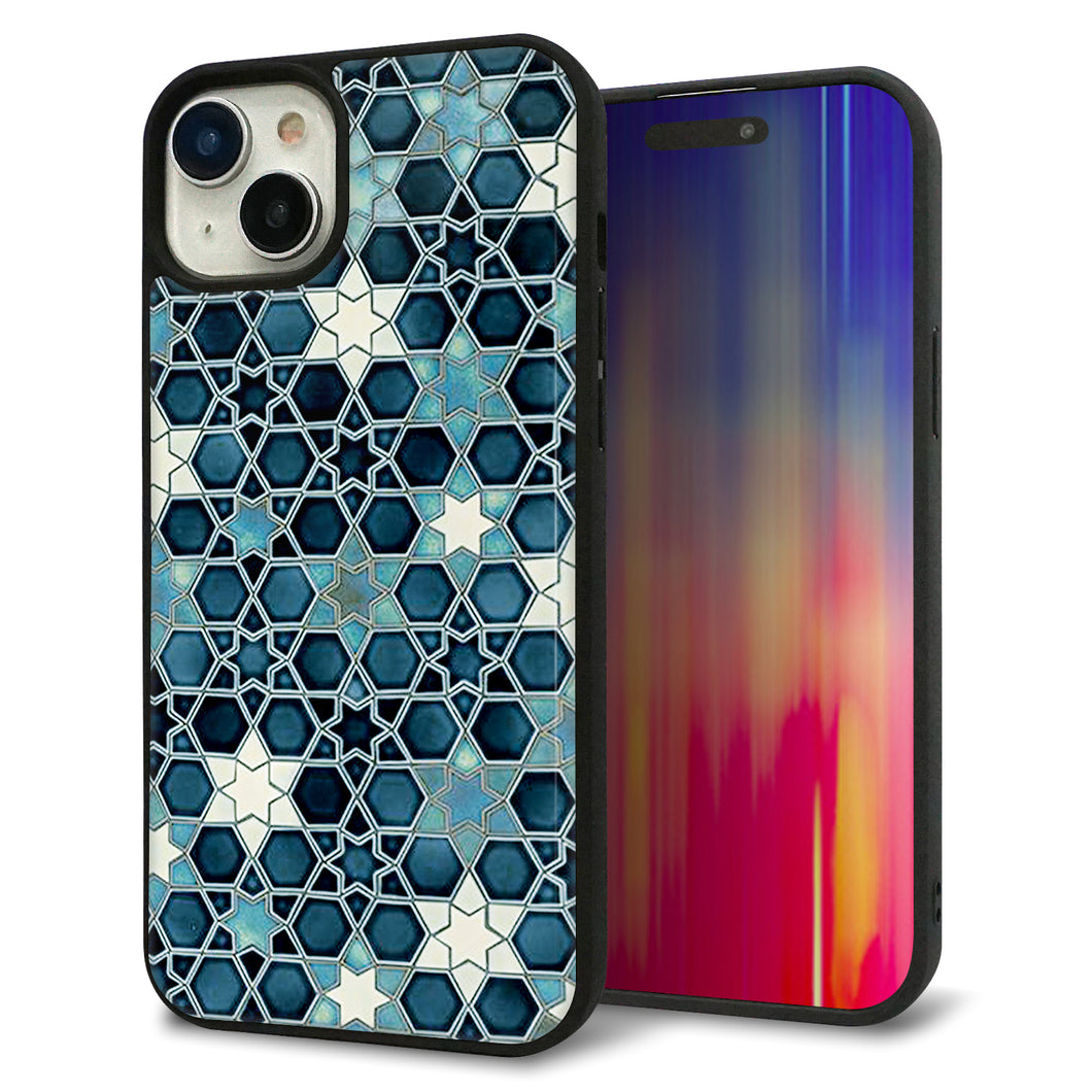 iPhone15 Plus 強化ガラス&TPUスマホケース ガラプリ【MA955 パターン柄 C】