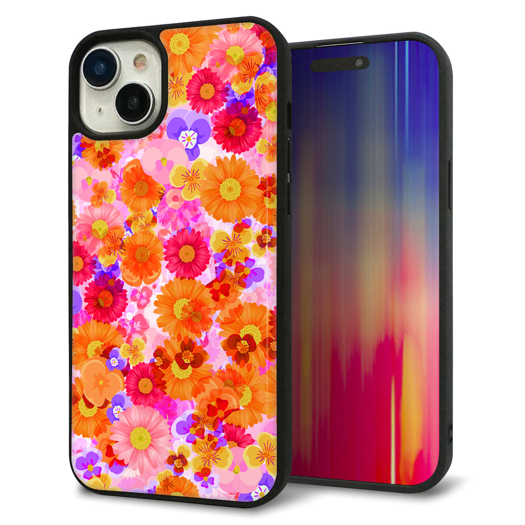 iPhone15 Plus 強化ガラス&TPUスマホケース ガラプリ【SC869 リバティプリント フルールドパルファン(ピンク)】