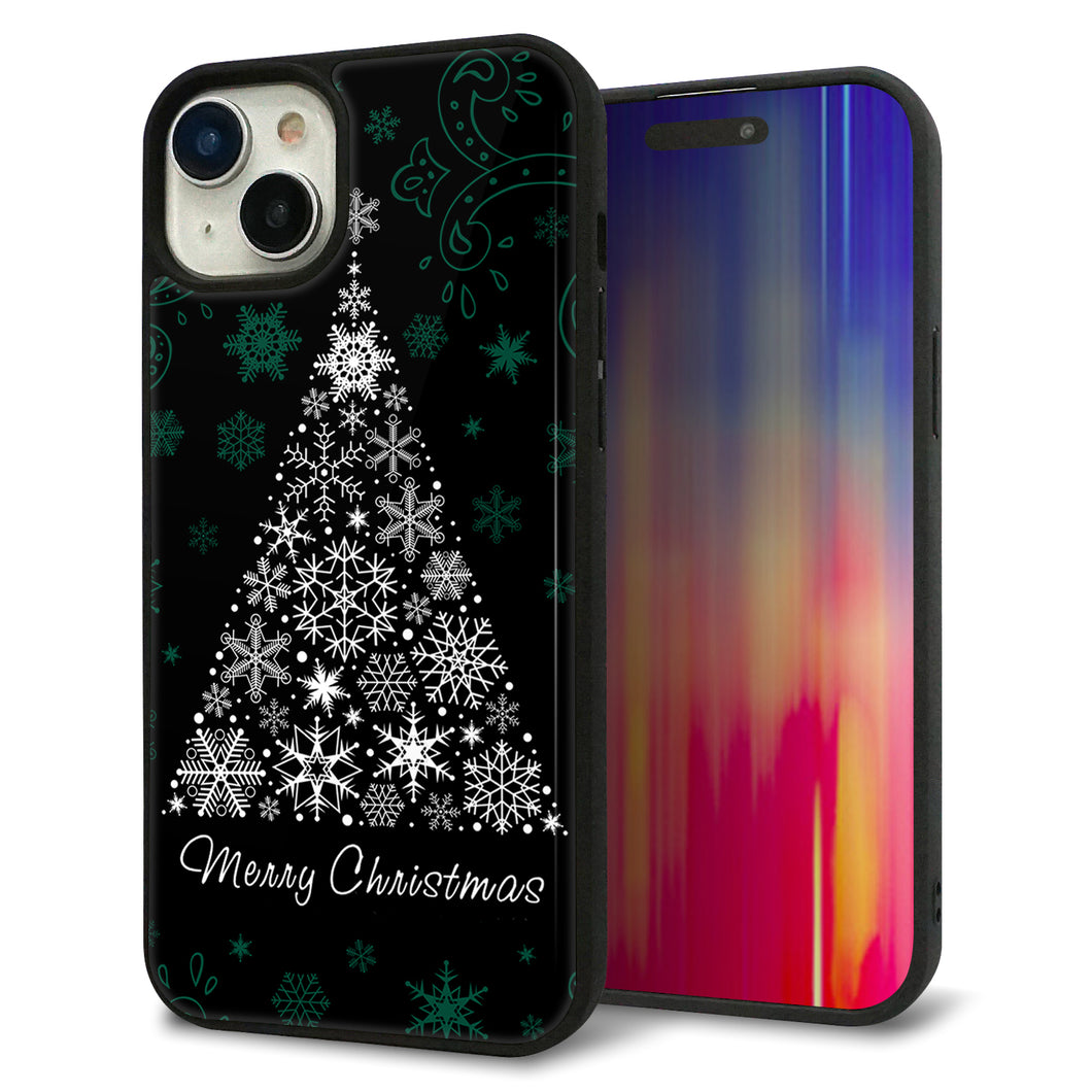 iPhone15 Plus 強化ガラス&TPUスマホケース ガラプリ【XA808 聖なるツリー】