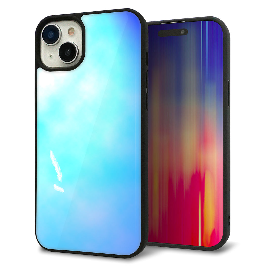 iPhone15 Plus 強化ガラス&TPUスマホケース ガラプリ【YJ291 デザイン 光】