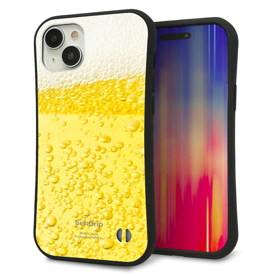 iPhone15 Plus スマホケース 「SEA Grip」 グリップケース Sライン 【450 生ビール】 UV印刷