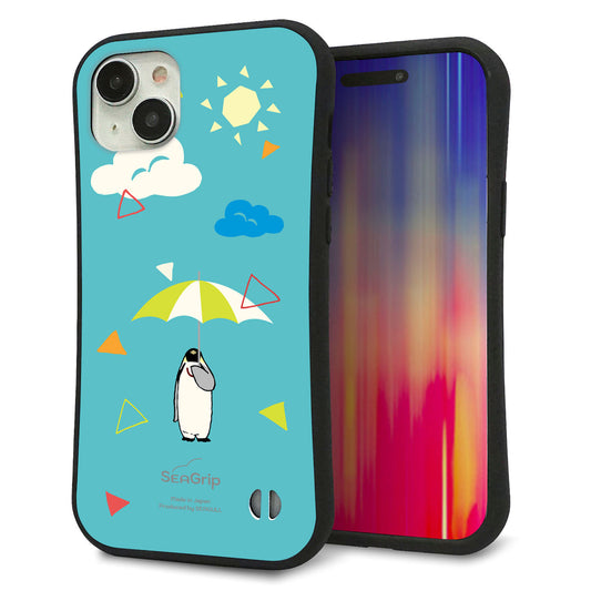 iPhone15 Plus スマホケース 「SEA Grip」 グリップケース Sライン 【FD815 アニマルサマー】 UV印刷