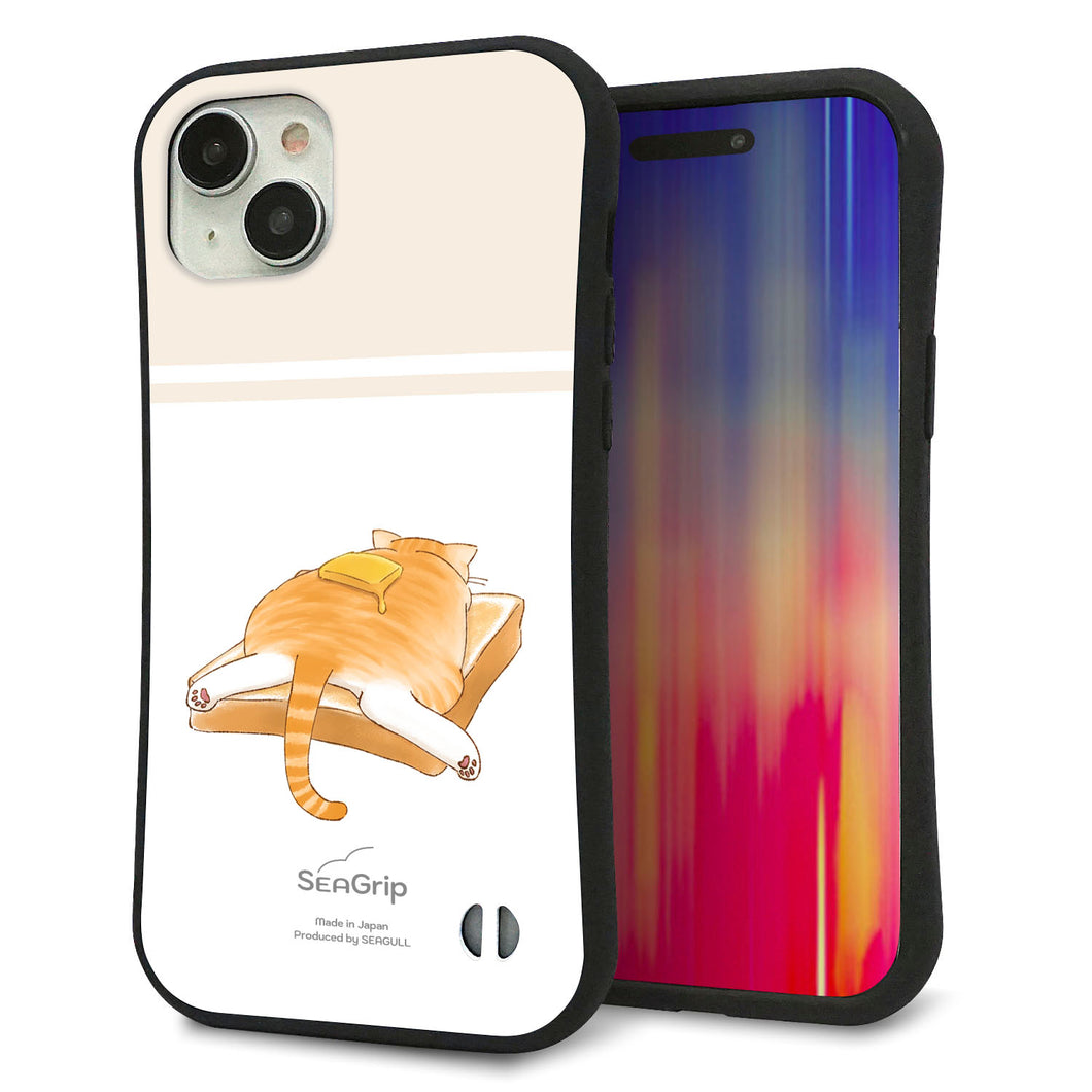iPhone15 Plus スマホケース 「SEA Grip」 グリップケース Sライン 【KM959 バター】 UV印刷