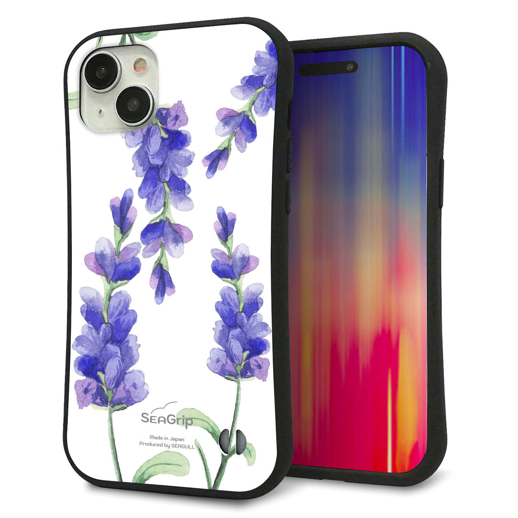 iPhone15 Plus スマホケース 「SEA Grip」 グリップケース Sライン 【MA868 サルビア】 UV印刷