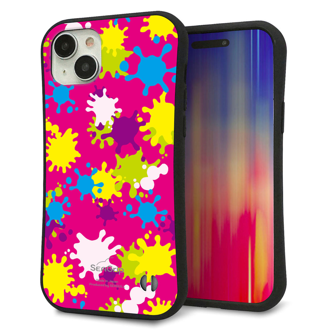 iPhone15 Plus スマホケース 「SEA Grip」 グリップケース Sライン 【MA876 ペイントピンク】 UV印刷