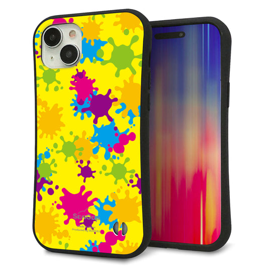 iPhone15 Plus スマホケース 「SEA Grip」 グリップケース Sライン 【MA879 ペイントイエロー】 UV印刷