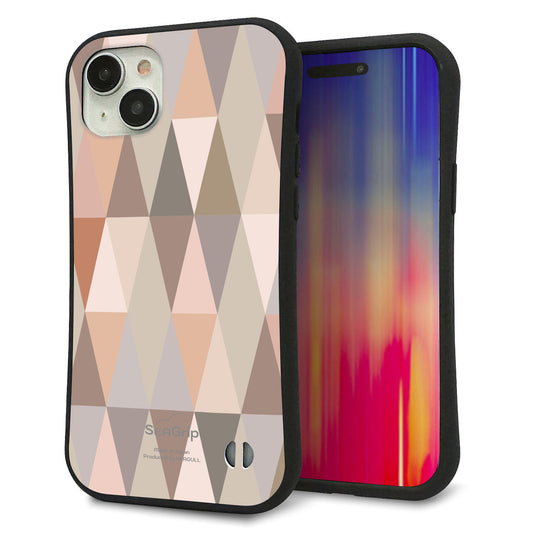 iPhone15 Plus スマホケース 「SEA Grip」 グリップケース Sライン 【MG800 くすみピンク】 UV印刷