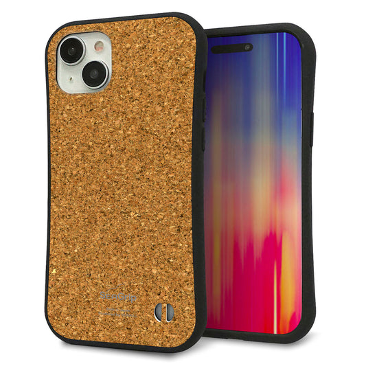iPhone15 Plus スマホケース 「SEA Grip」 グリップケース Sライン 【TA023 コルク調】 UV印刷