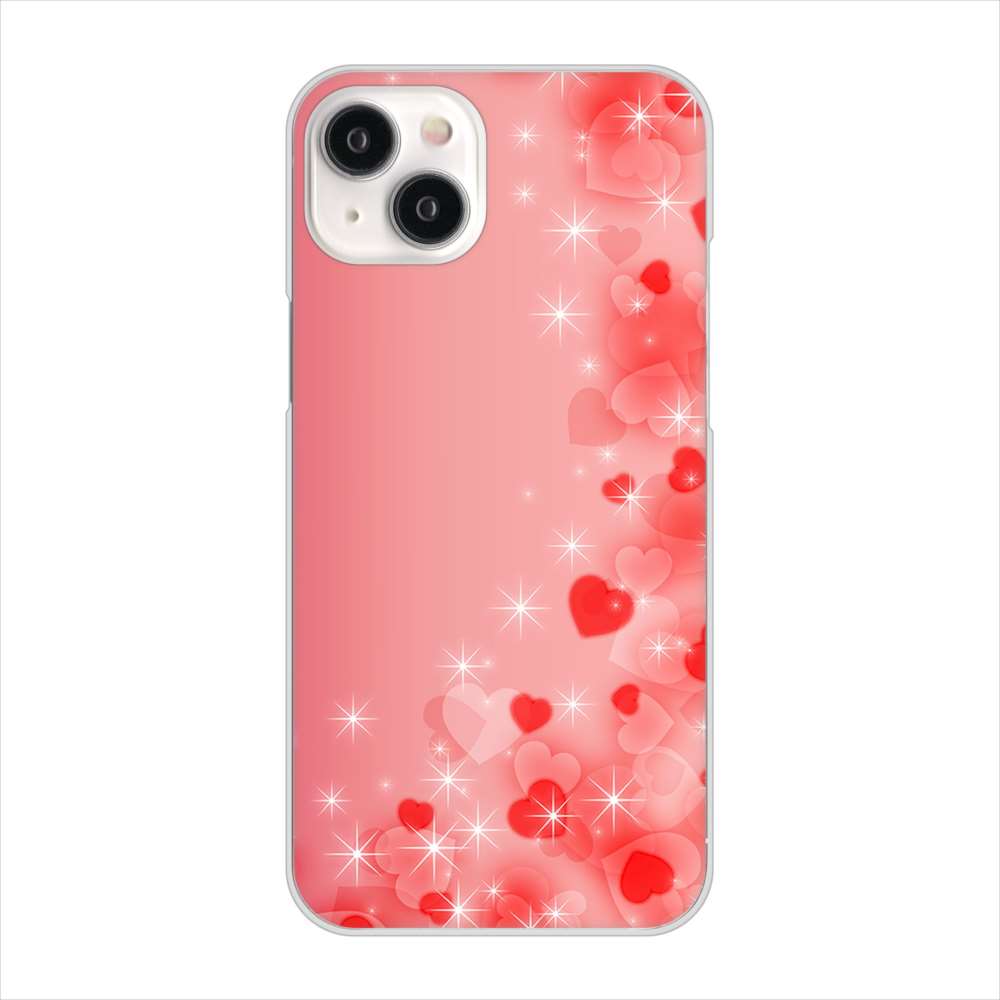 iPhone15 Plus 高画質仕上げ 背面印刷 ハードケース 【003 ハート色の夢】