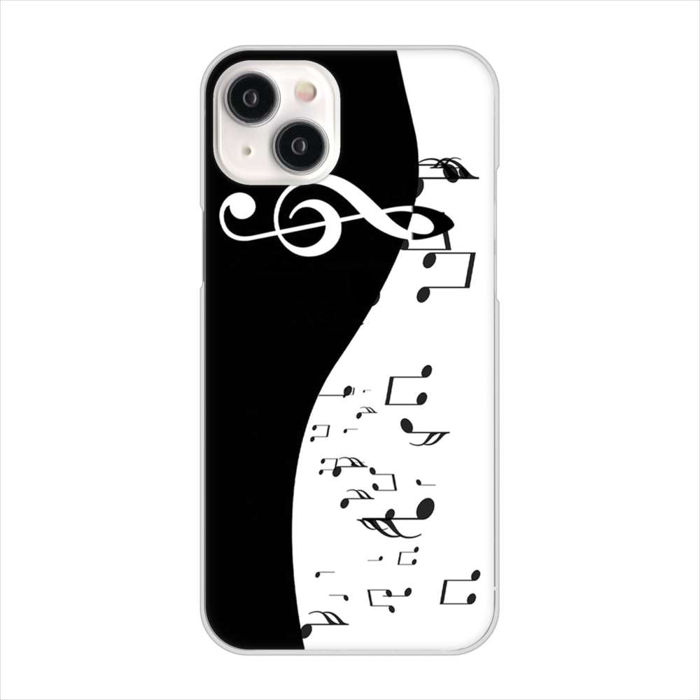 iPhone15 Plus 高画質仕上げ 背面印刷 ハードケース音符